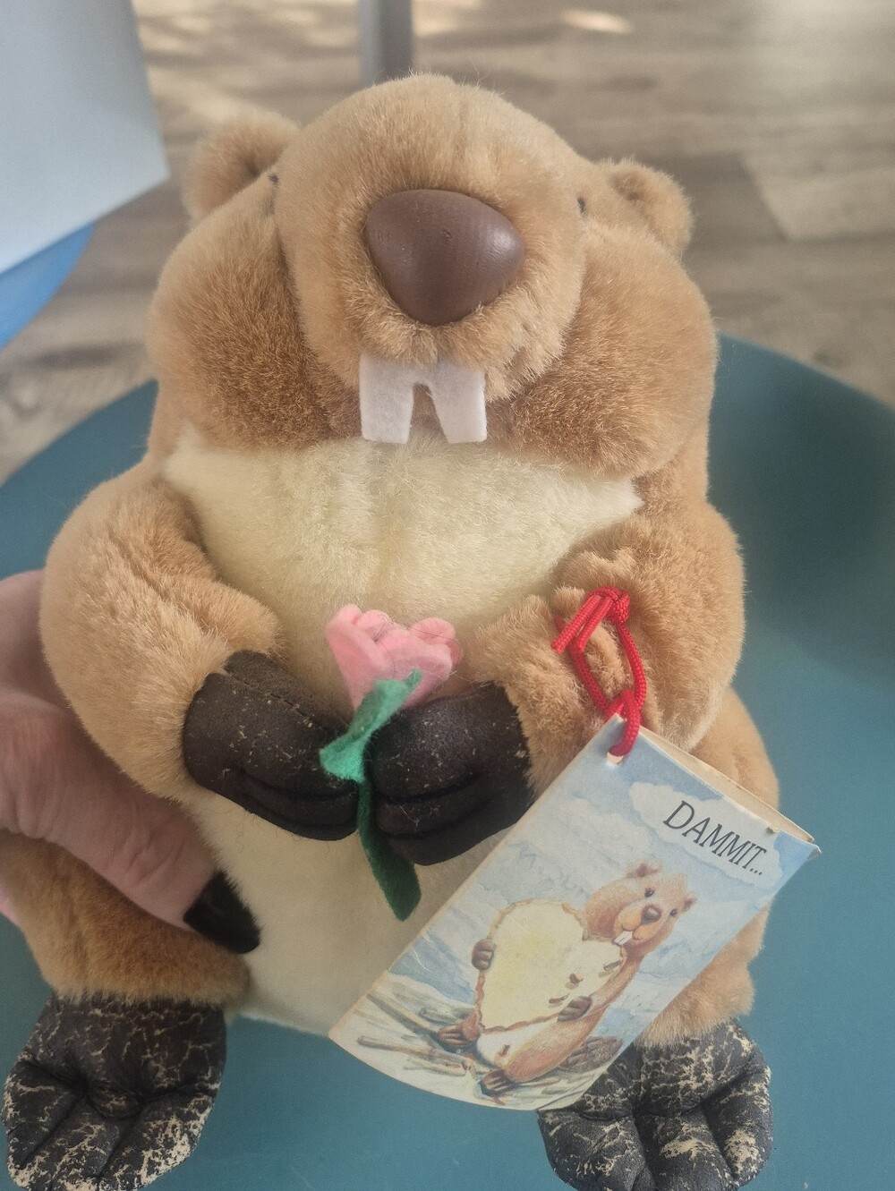 Cute Vintage Russ Beaver Plush With Tag Stuffed Beaver Plush